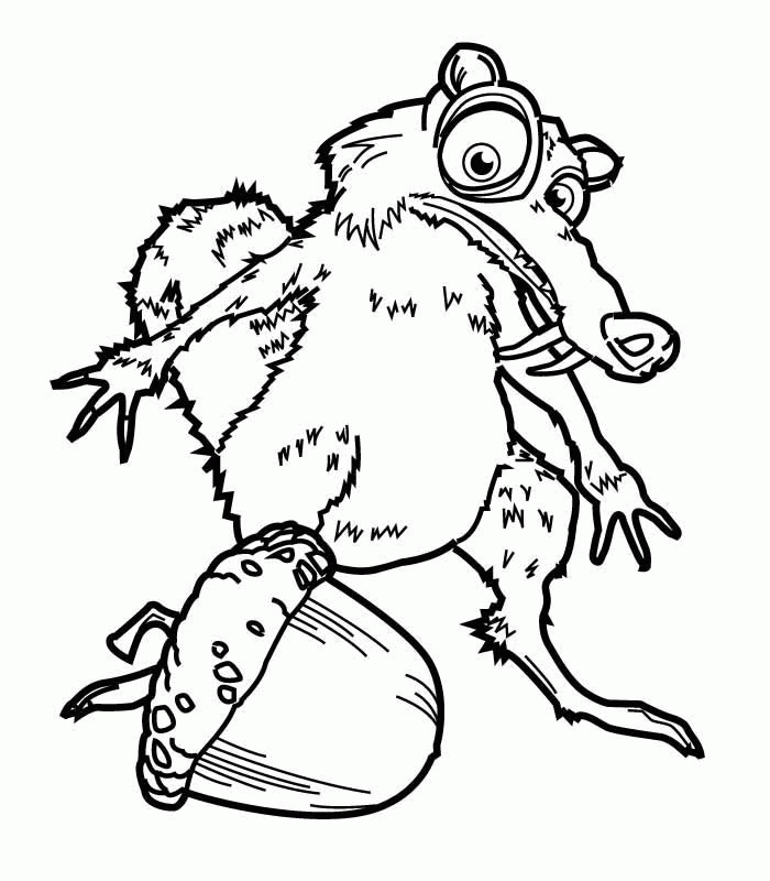 Scrat coloring page