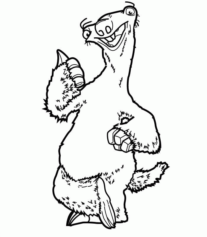 ice age coloring pages sid - photo #3