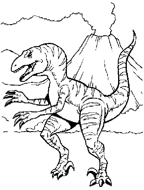 Jurassic Park dinosaur 2 coloring page