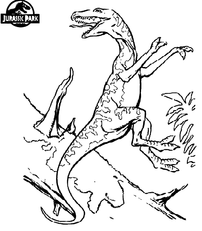 Jurassic Park dinosaur coloring page