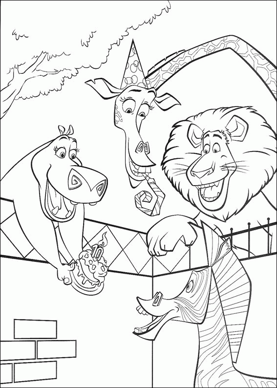 Madagascar coloring page