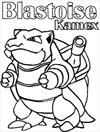 Blastoise Kamex Pokemon coloring page