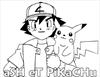 Pikachu Pokemon 3 coloring page