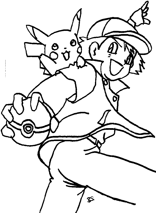 Pokemon 25 coloring page