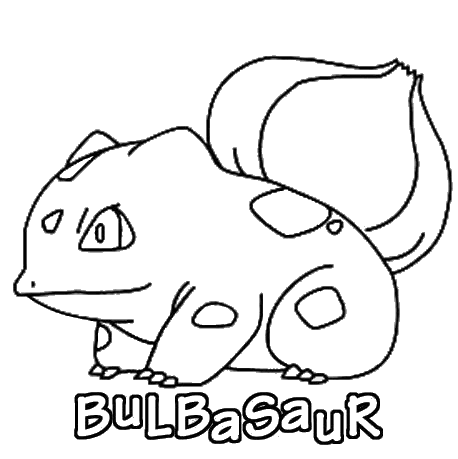 Spongebob Coloring Sheets on Pokemon Bulbasaur Coloring Page