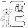 Sesame Street Elmo with eagle coloring page