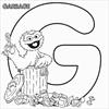 Sesame Street Oscar with garbage coloring page