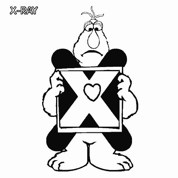 Sesame Street Telly x-ray coloring page