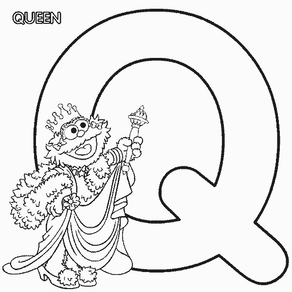 Sesame Street Zoe the Queen coloring page
