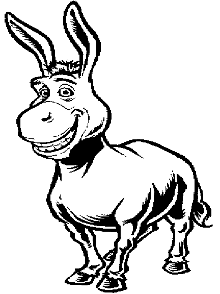 Donkey coloring page