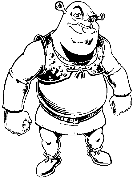 Shrek coloring page