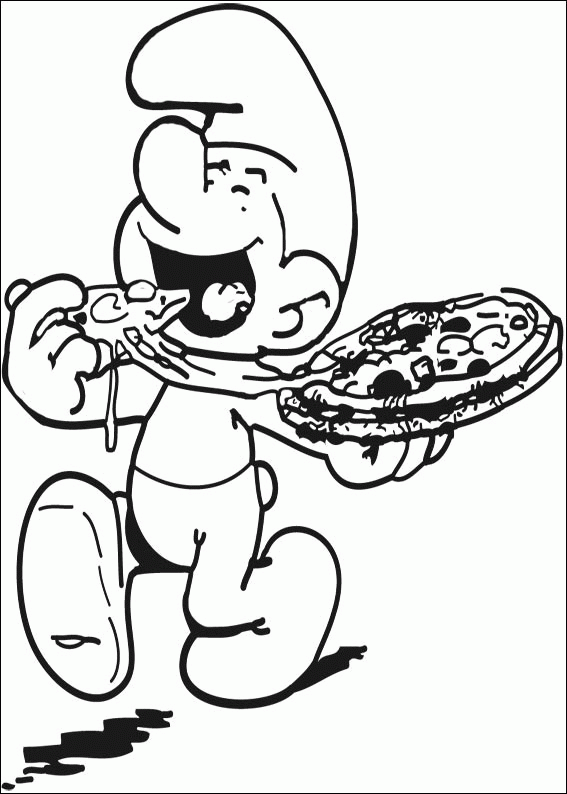 Baker Smurf coloring page