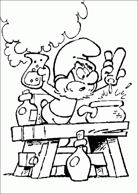 Papa Smurf coloring page