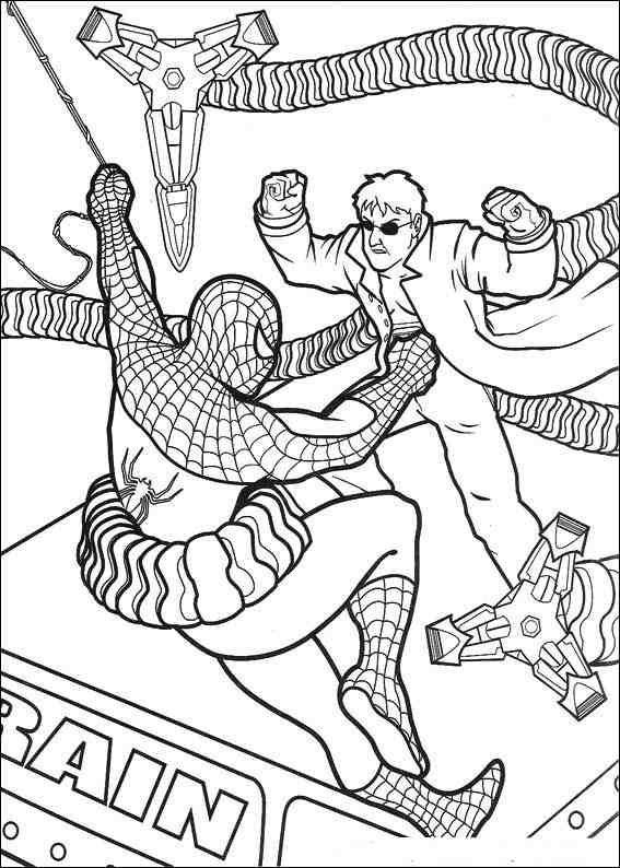 Spiderman 045 coloring page