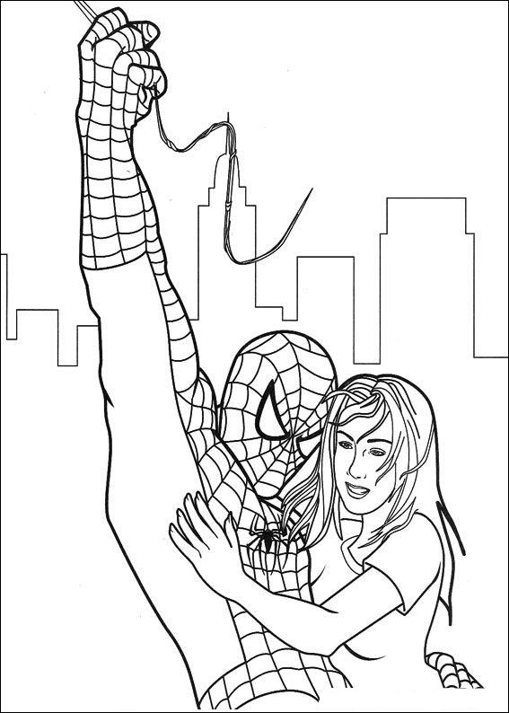 Spiderman 052 coloring page