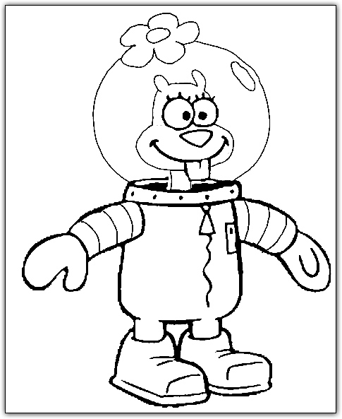 Sponge Bob Sandy coloring page