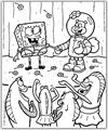 SpongeBob with Sandy coloring page