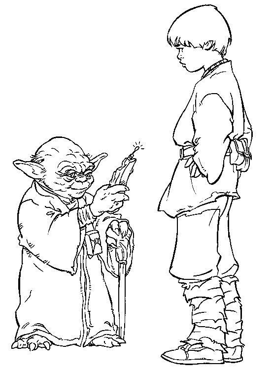 Yoda coloring page
