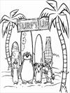 Surf's Up team coloring page