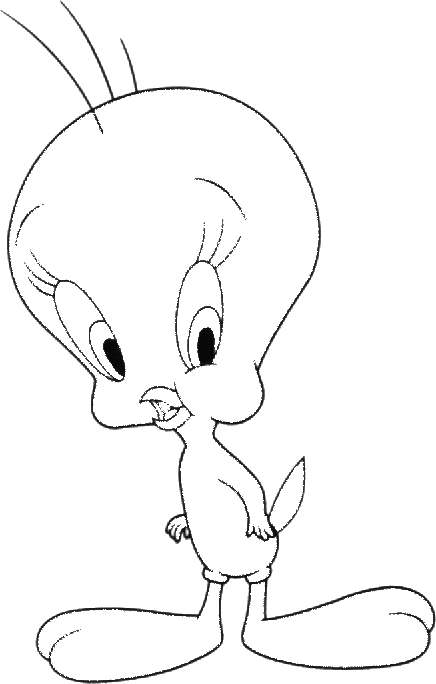 Tweety little bird coloring page