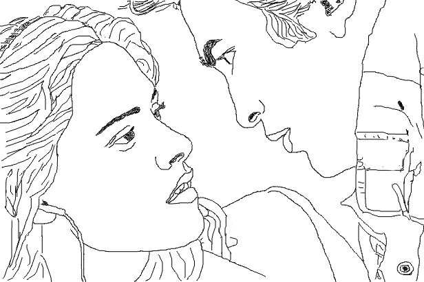 Twilight Bella and Edward coloring page
