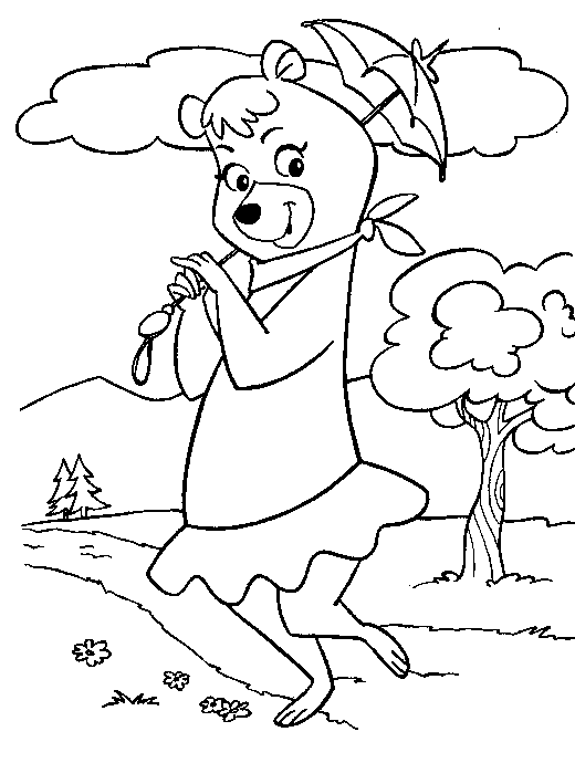 Cindy Bear coloring page