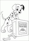 101 Dalmatians eating coloring page