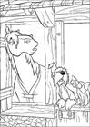 101 Dalmatians horse dog and cat coloring page