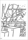 101 Dalmatians watching tv coloring page