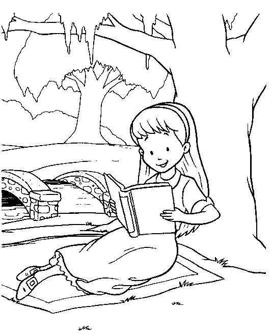 Alice in Wonderland coloring page