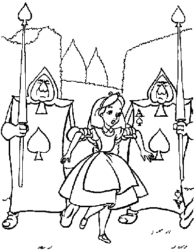 Disney Alice in Wonderand coloring page