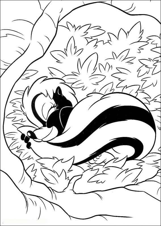 Bambi badger coloring page