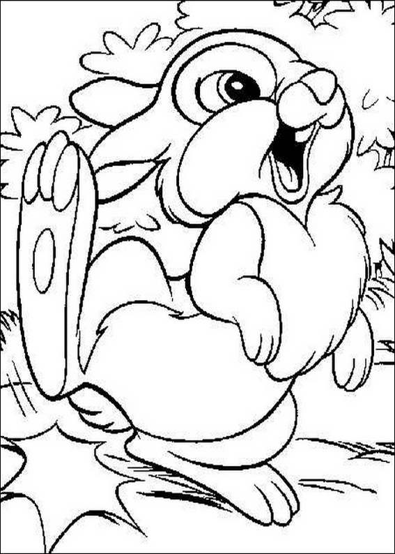 Bambi bunny coloring page