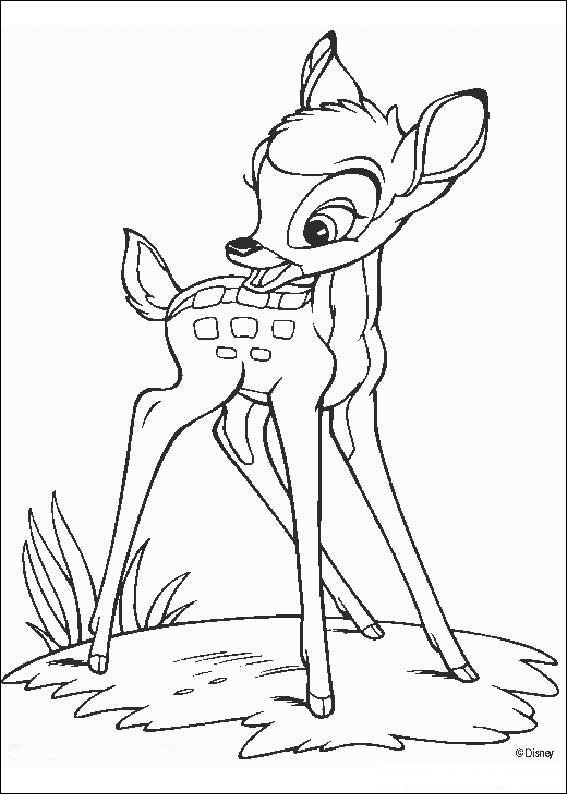 Bambi coloring page