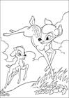Bambi running coloring page