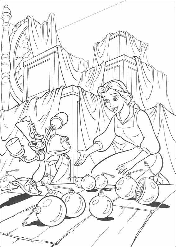 Beauty and the Beast 1 coloring page