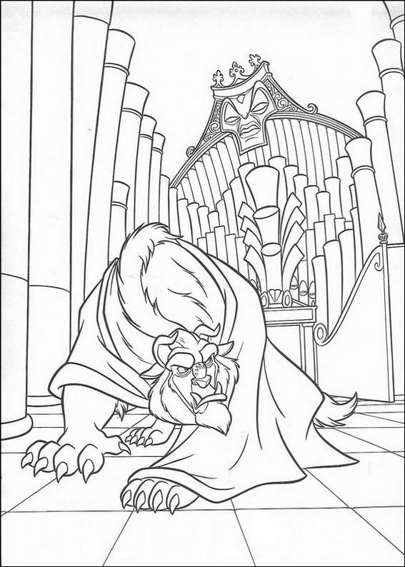 Beauty and the Beast 2 coloring page