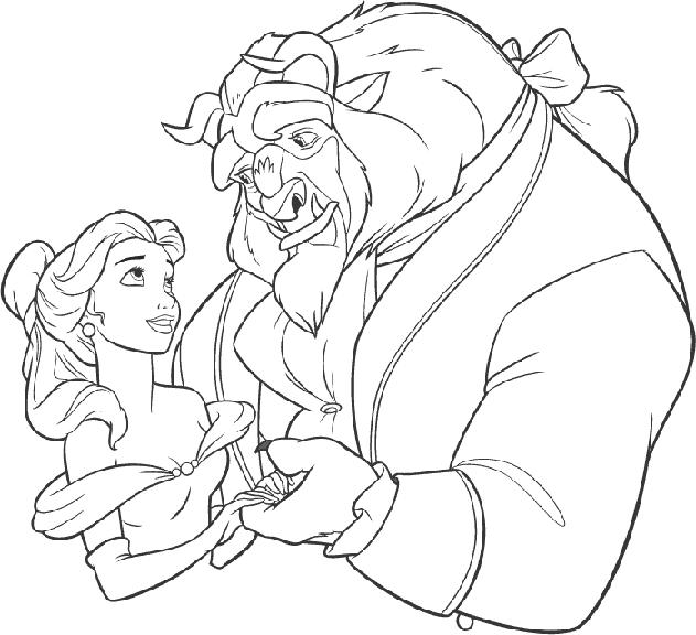 Disney Beauty and the Beast coloring page