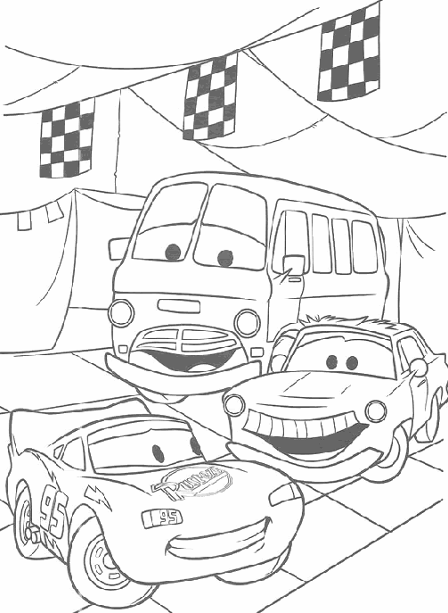 Cars 3 coloring page