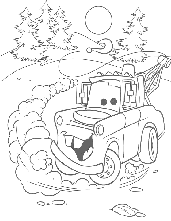 Cars old car coloring page