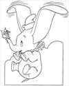 Dumbo flying coloring page