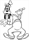 Goofy writing coloring page