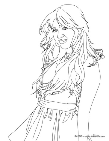 Hannah Montana Miley Cyrus 01 coloring page