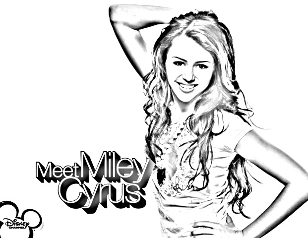 Hannah Montana Miley Cyrus coloring page