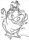 Lion King Timon and Pumbaa coloring page