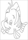 Little Mermaid fish coloring page