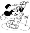 Mickey Mouse golf coloring page