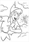 Peter Pan and Tinker Bell coloring page