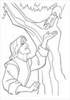 Pocahontas man and chipmunk coloring page