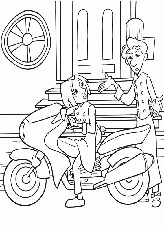 Ratatouille Collette and Linguini coloring page